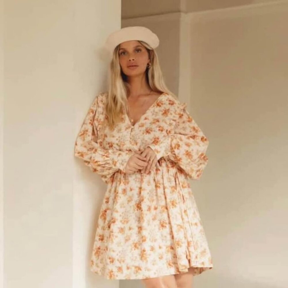 Oak Meadow Flora Day Dress Mariposa Peach